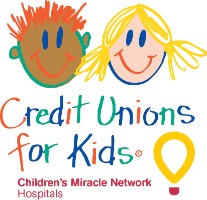Credit Union for Kids by Children's Miracle Network kids scribble logo
