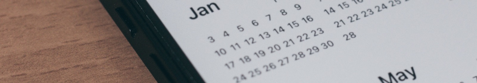 digital calendar on tablet