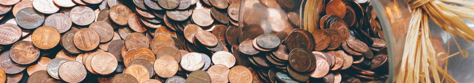 assorted change on table