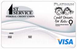 picture of first service fcu Credit Unions for Kids visa card