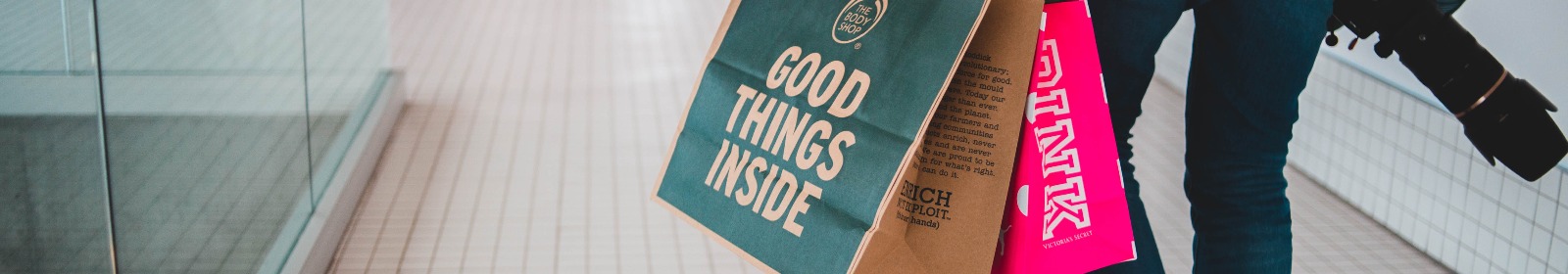 person with shopping bags